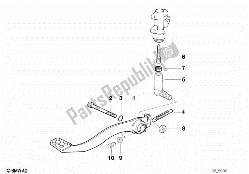 Todas las partes para Pedal De Freno de BMW F 650  E 169 1996 - 1999