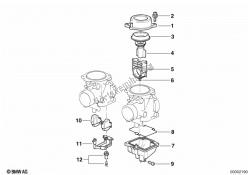 Carburetor cap/piston/float