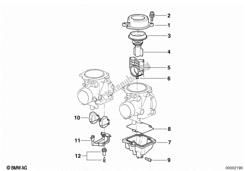 Todas las partes para Tapa Del Carburador / Pistón / Flotador de BMW F 650  E 169 1996 - 1999