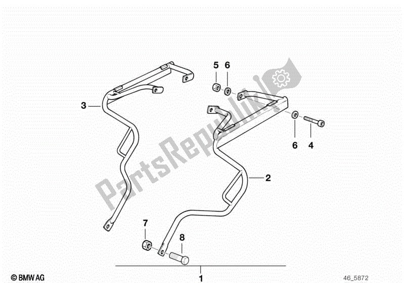 Toutes les pièces pour le Support De Valise / Pièces De Montage du BMW F 650  E 169 1996 - 1999