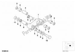 Deflection parts f rear wheel suspension