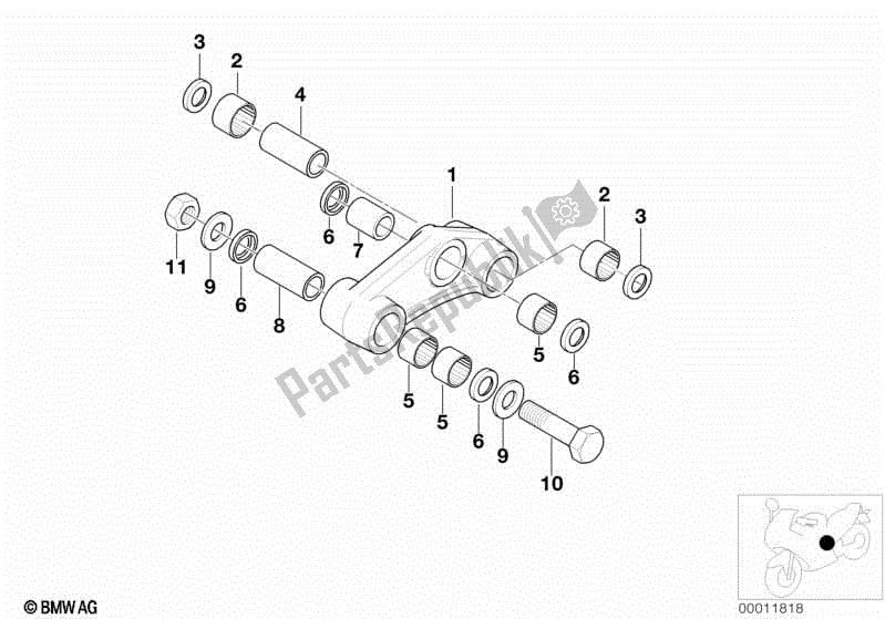 Toutes les pièces pour le Pièces De Déflexion F Suspension De Roue Arrière du BMW F 650  E 169 1996 - 1999