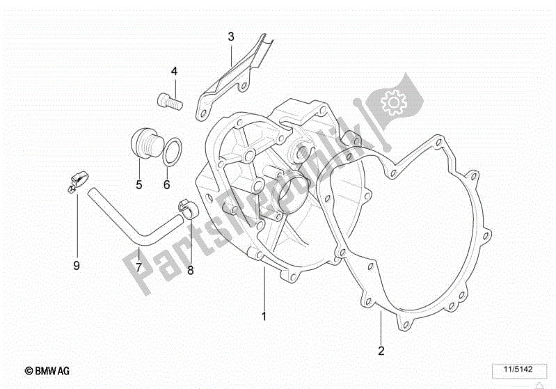 Todas las partes para Cubierta De La Carcasa Del Motor, Derecha de BMW F 650  E 169 1996 - 1999