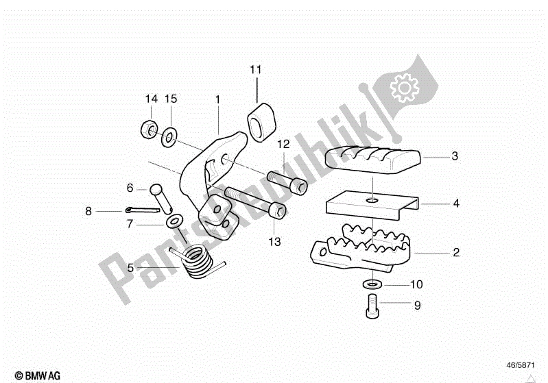 Toutes les pièces pour le Plaque Repose-pieds / Repose-pieds Avant du BMW F 650  E 169 1996 - 1999