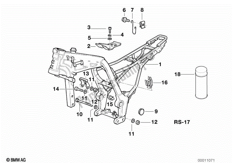 Todas las partes para Marco de BMW F 650  E 169 1996 - 1999