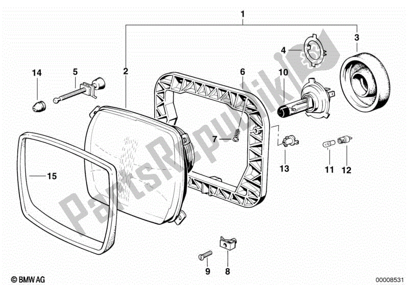 Toutes les pièces pour le Phare du BMW F 650  E 169 1996 - 1999