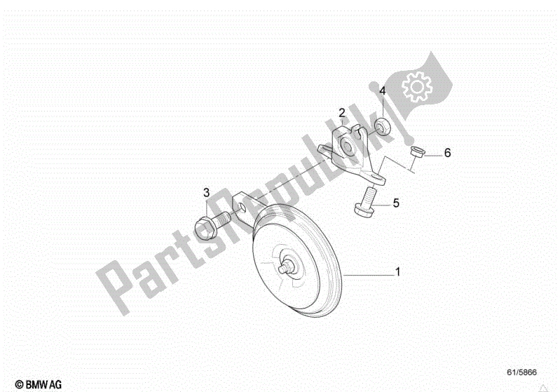 Toutes les pièces pour le Klaxon du BMW F 650  E 169 1996 - 1999