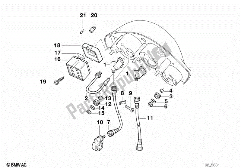 Todas las partes para Instrumentos / Piezas De Montaje de BMW F 650  E 169 1996 - 1999