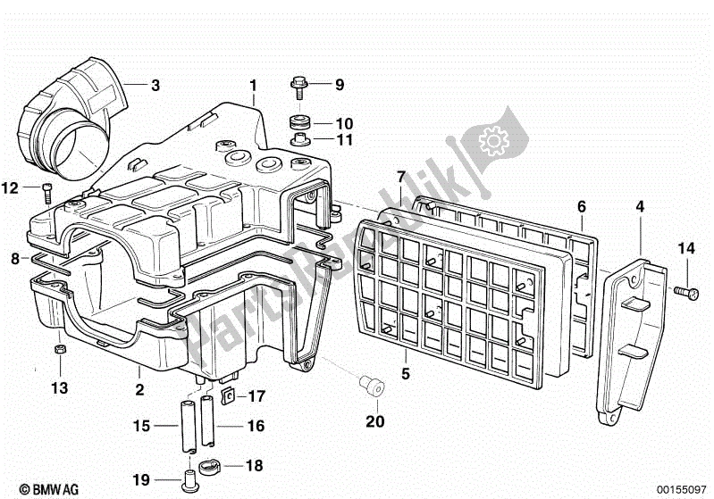 Todas las partes para Silenciador De Admisión / Cartucho De Filtro Silenciador De Admisión / Cartucho De Filtro de BMW F 650  E 169 1996 - 1999