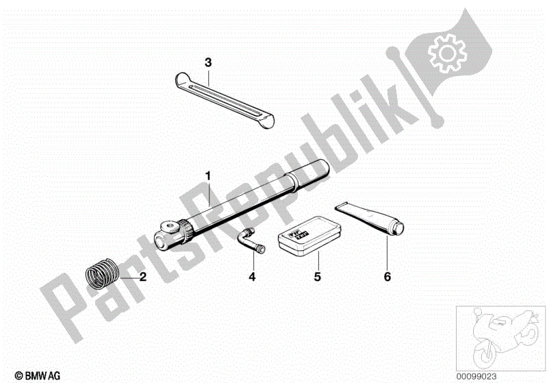 Toutes les pièces pour le Kit De Réparation Pneu du BMW F 650  E 169 1996 - 1999