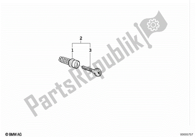 Toutes les pièces pour le Ensemble De Serrures De Valise du BMW F 650  E 169 1996 - 1999