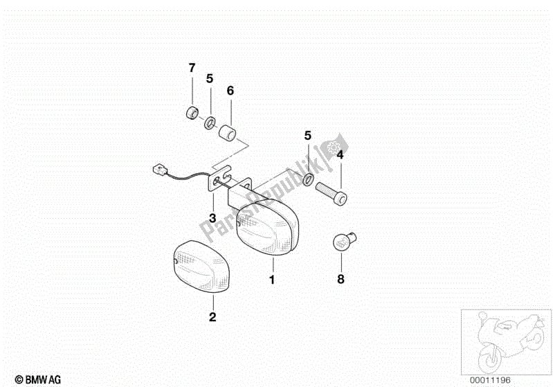 Toutes les pièces pour le Clignotant du BMW F 650  E 169 1996 - 1999