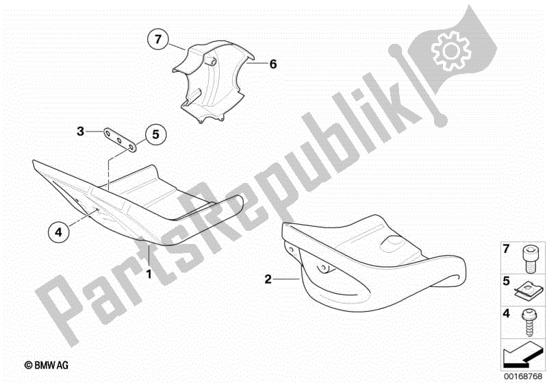 Toutes les pièces pour le Protection Anti-encastrement / Cache-chaîne du BMW F 650  E 169 1996 - 1999