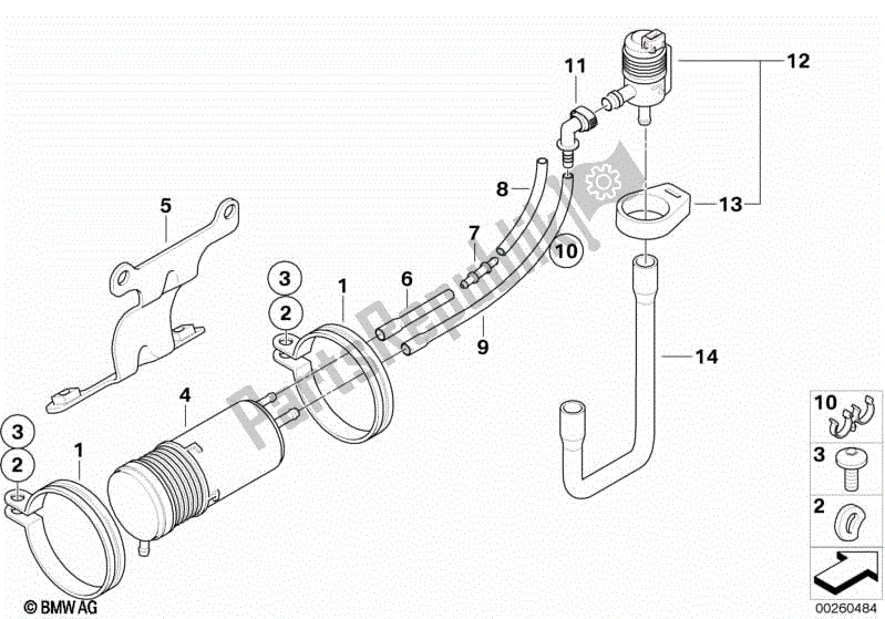 Todas las partes para Filtro / Tubo De Carbón Activado de BMW F 650 CS K 14 2002 - 2003