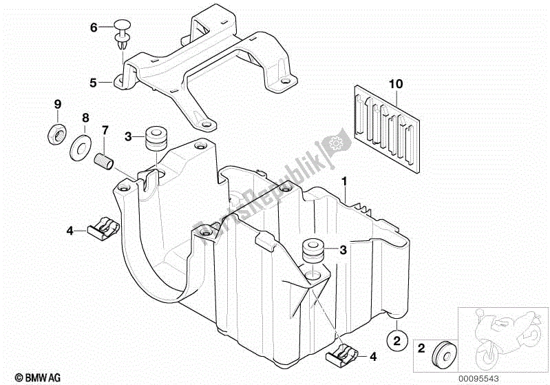 Todas las partes para Bandeja De La Batería de BMW F 650 CS K 14 2002 - 2003