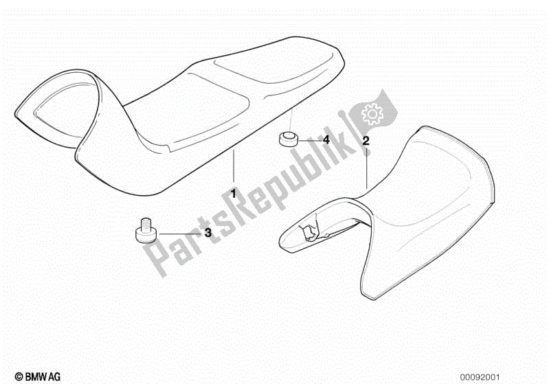 Todas las partes para Banqueta de BMW F 650 CS K 14 2002 - 2003