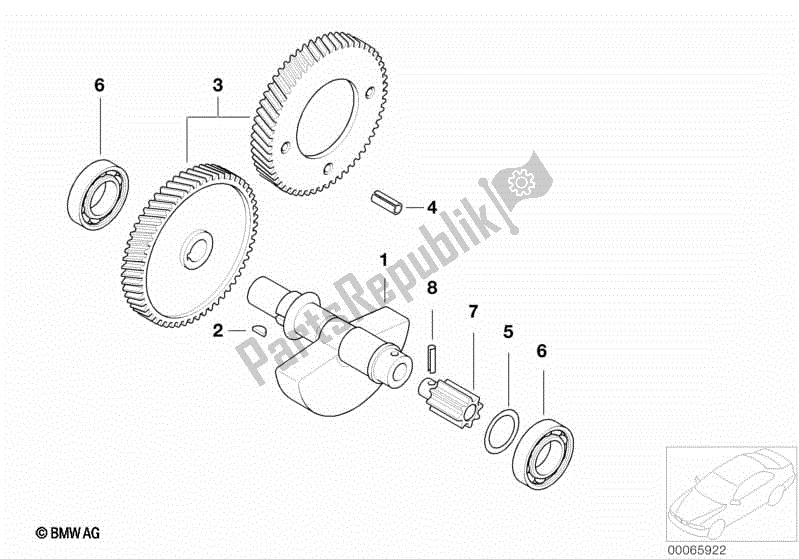 Todas las partes para Eje De Compensación de BMW F 650 CS K 14 2002 - 2003