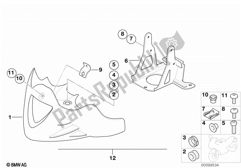 Todas las partes para Spoiler Del Motor de BMW F 650 CS K 14 2002 - 2003