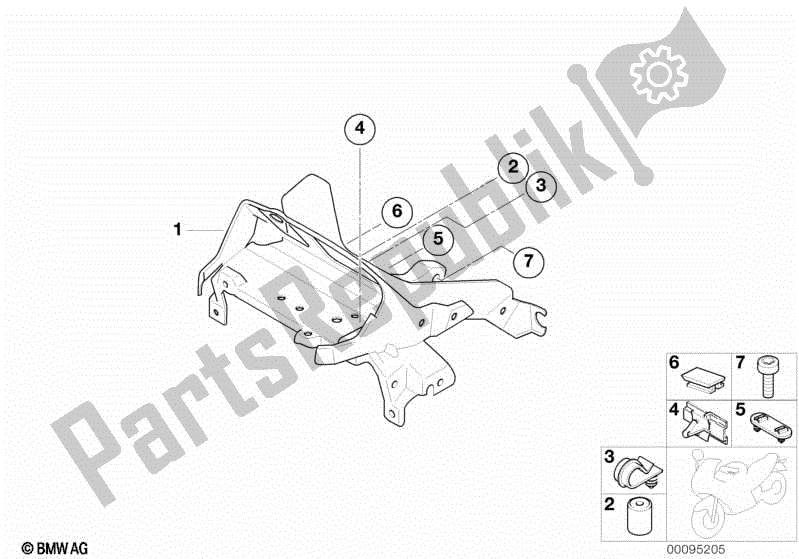 Todas las partes para Soporte De Carenado de BMW F 650 CS K 14 2002 - 2003