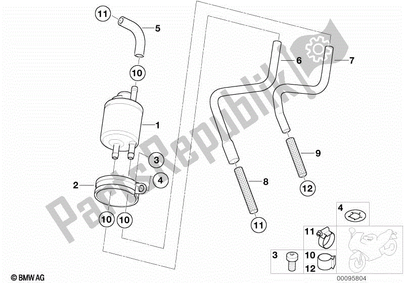 Todas las partes para Filtro De Combustible de BMW F 650 CS K 14 2002 - 2003