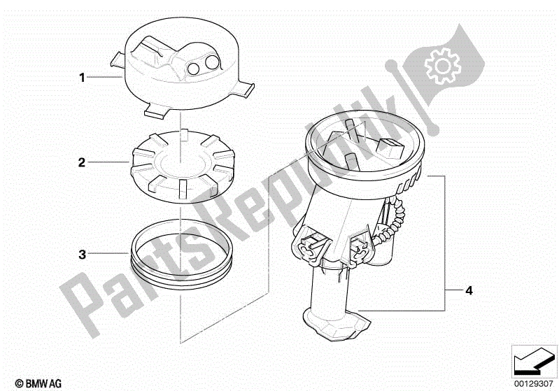 Todas las partes para Bomba De Combustible / Filtro De Combustible de BMW F 650 CS K 14 2002 - 2003