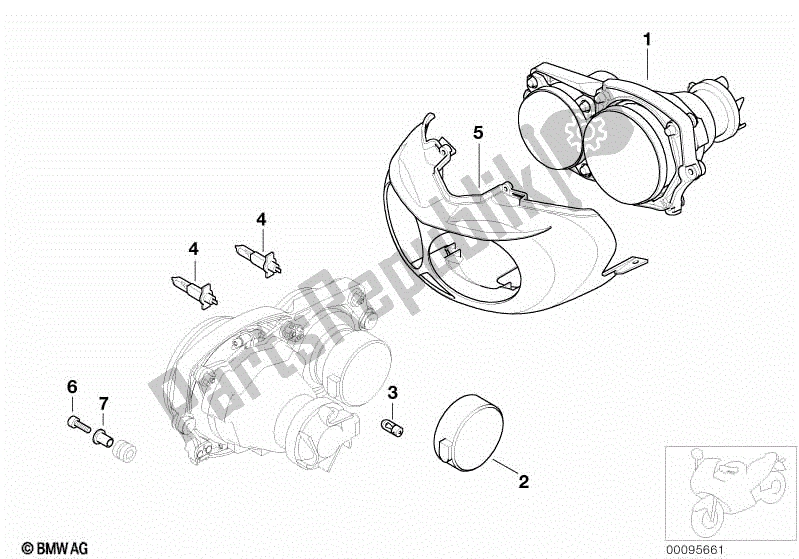 Todas las partes para Faro de BMW F 650 CS K 14 2002 - 2003