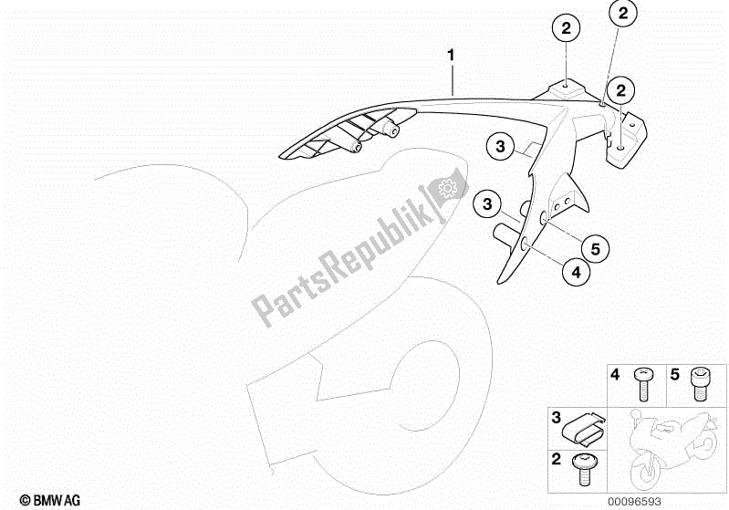 Todas las partes para Brazo De Extensión Trasero de BMW F 650 CS K 14 2002 - 2003