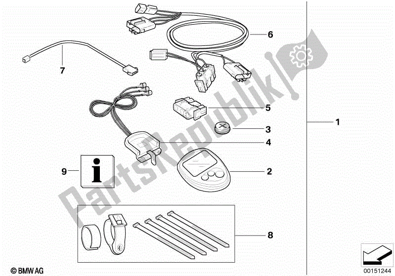 Todas las partes para Kit De Reequipamiento, Ordenador De A Bordo de BMW F 650 CS K 14 2002 - 2003