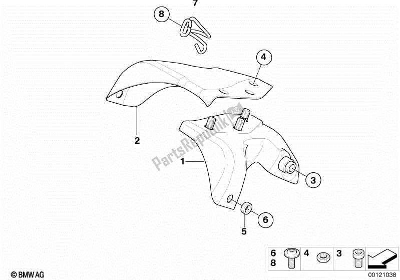 Todas las partes para Estabilizador, Delantero de BMW F 650 CS K 14 2002 - 2003