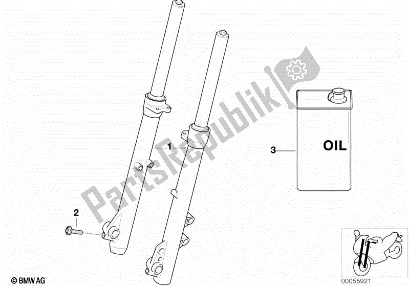 Todas las partes para Tenedor-telescopio de BMW F 650 CS K 14 2002 - 2003