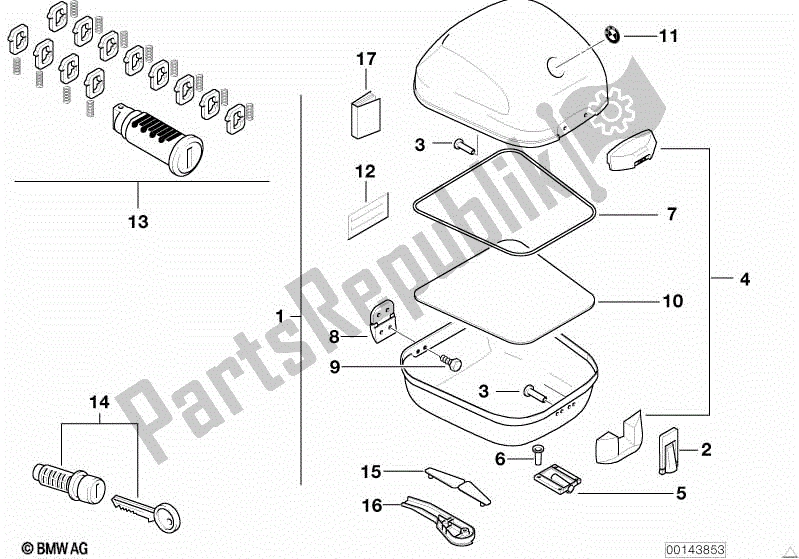 Todas las partes para Baúl 31l de BMW F 650 CS K 14 2002 - 2003