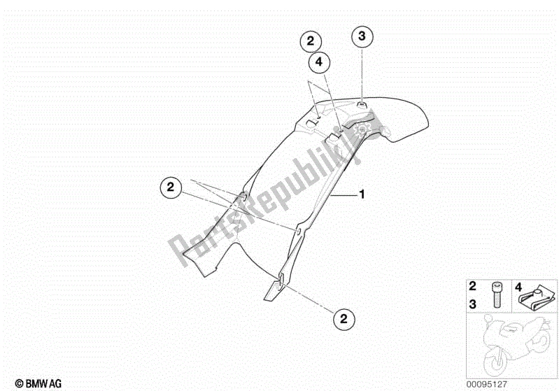 Todas las partes para Cubierta De Rueda, Trasera de BMW F 650 CS K 14 2002 - 2003