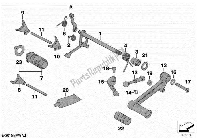 Todas las partes para Piezas De Cambio De Transmisión De 5 Velocidades de BMW F 650 CS K 14 2004 - 2005