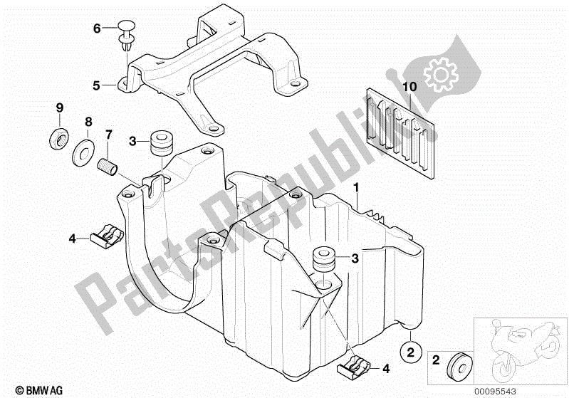 Todas las partes para Bandeja De La Batería de BMW F 650 CS K 14 2004 - 2005