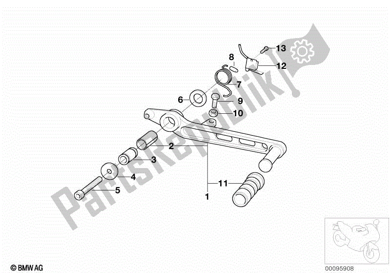 Toutes les pièces pour le Pédale De Frein du BMW F 650 CS K 14 2004 - 2005