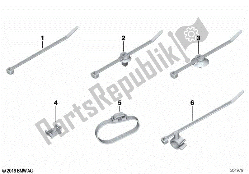 Toutes les pièces pour le Attache De Câble, Attache De Câble Avec Support du BMW F 650 CS K 14 2004 - 2005