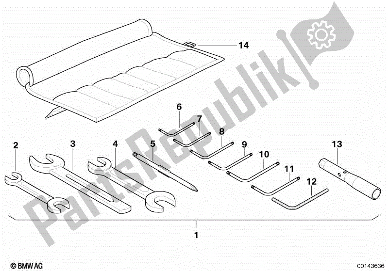 Todas las partes para Herramienta De Coche, Kit Complementario de BMW F 650 CS K 14 2004 - 2005