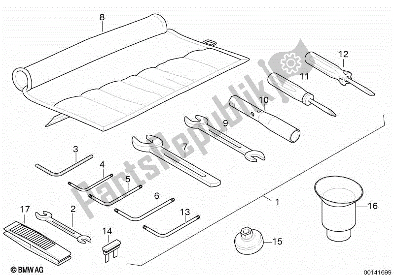 Todas las partes para Herramienta De Coche de BMW F 650 CS K 14 2004 - 2005