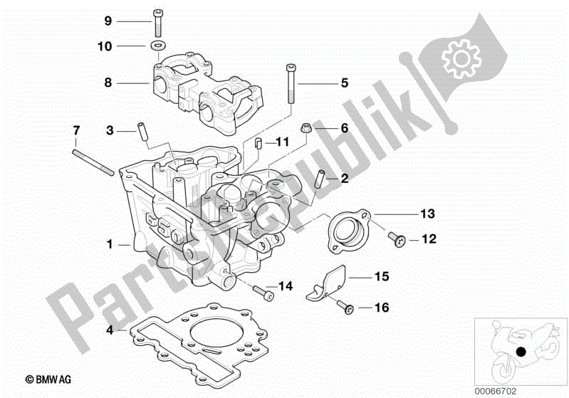 Todas las partes para Cabeza De Cilindro de BMW F 650 CS K 14 2004 - 2005