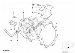 coperchio dell'alloggiamento del motore, a destra