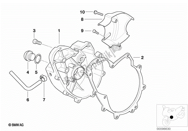 Todas las partes para Cubierta De La Carcasa Del Motor, Derecha de BMW F 650 CS K 14 2004 - 2005