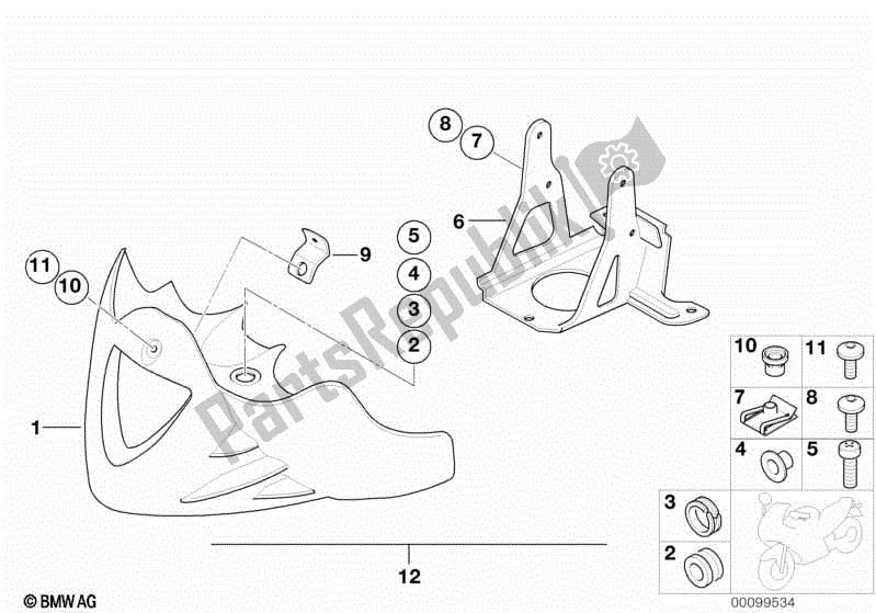 Todas las partes para Spoiler Del Motor de BMW F 650 CS K 14 2004 - 2005