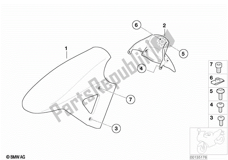 Todas las partes para Guardabarros Delantero de BMW F 650 CS K 14 2004 - 2005