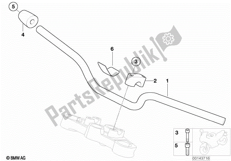 Todas las partes para Manillar de BMW F 650 CS K 14 2004 - 2005