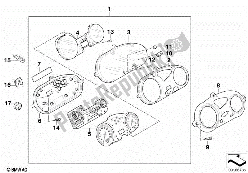 Todas las partes para Combinación De Instrumentos de BMW F 650 CS K 14 2004 - 2005