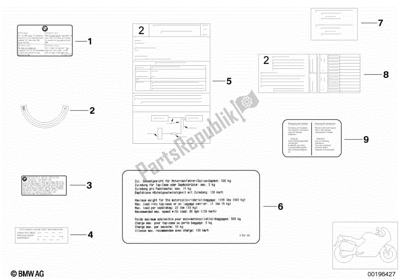 Todas las partes para Etiqueta de BMW F 650 CS K 14 2004 - 2005