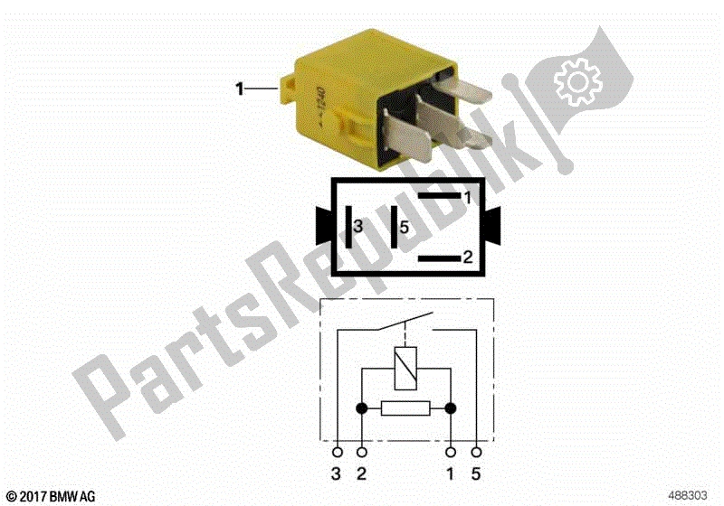 Todas las partes para Minirelay, Hacer Contacto, Amarillo de BMW F 650 CS K 14 2004 - 2005