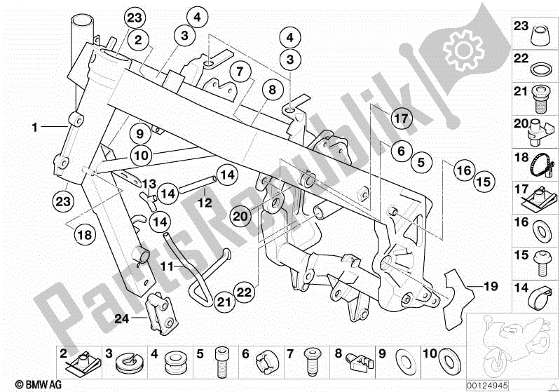 Todas las partes para Marco De La Motocicleta de BMW F 650 CS K 14 2004 - 2005