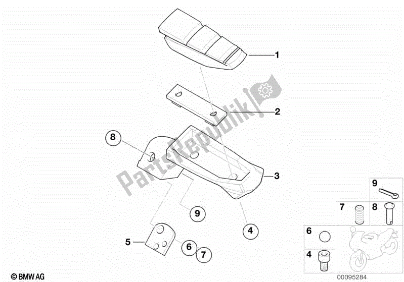 Todas las partes para Reposapiés Traseros de BMW F 650 CS K 14 2004 - 2005