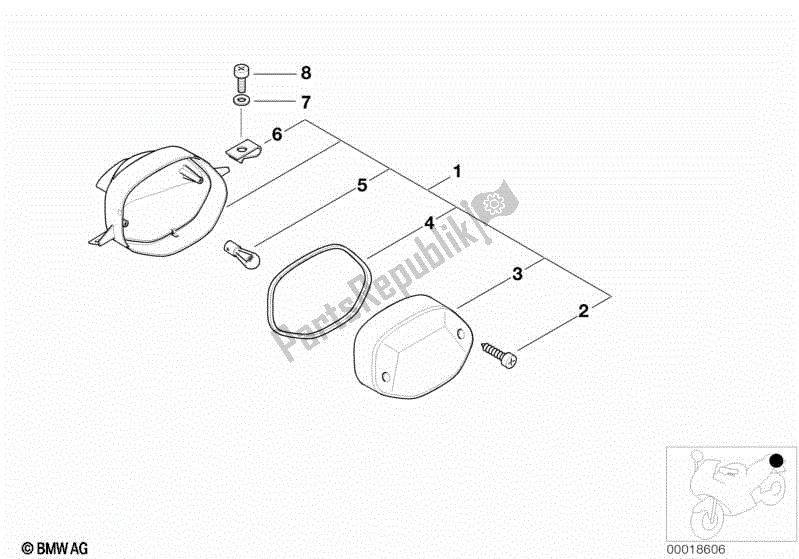 Todas las partes para Luz Trasera de BMW F 650 CS K 14 2004 - 2005